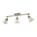 Yep by Golden Lighting Duncan 3-light Semi-Flush Mount in Aged Brass and White shade (36|3602-3SF AB-WH)