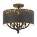 Wry Lighting Arboreal 4-light Semi-Flush Mount in Antique Black Iron (36|4500-4SF ABI)