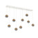 Cabochon Linear 9pc Multi-Pendant (1289|PLB0093-09-WI-S-C01-L3-NB)
