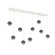 Cabochon Linear 9pc Multi-Pendant (1289|PLB0093-09-WI-S-C01-L3-GP)