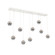 Cabochon Linear 9pc Multi-Pendant (1289|PLB0093-09-WI-S-C01-L3-BS)