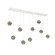 Cabochon Linear 9pc Multi-Pendant (1289|PLB0093-09-WI-S-C01-L1-GB)