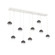 Cabochon Linear 9pc Multi-Pendant (1289|PLB0093-09-WI-C-C01-L1-GP)