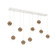 Cabochon Linear 9pc Multi-Pendant (1289|PLB0093-09-WI-B-C01-L3-NB)
