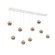 Cabochon Linear 9pc Multi-Pendant (1289|PLB0093-09-WI-B-C01-L1-BS)