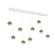 Cabochon Linear 9pc Multi-Pendant (1289|PLB0093-09-WI-A-C01-L1-GE)