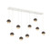 Cabochon Linear 9pc Multi-Pendant (1289|PLB0093-09-WI-A-C01-L1-FB)