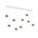 Cabochon Linear 9pc Multi-Pendant (1289|PLB0093-09-WI-A-C01-L1-BU)