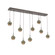 Cabochon Linear 9pc Multi-Pendant (1289|PLB0093-09-FB-B-C01-L1-GE)