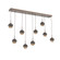 Cabochon Linear 9pc Multi-Pendant (1289|PLB0093-09-BB-B-C01-L1-GP)
