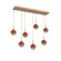 Cabochon Linear 7pc Multi-Pendant (1289|PLB0093-07-NB-B-C01-L3-RE)