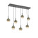 Cabochon Linear 7pc Multi-Pendant (1289|PLB0093-07-MB-A-C01-L3-GE)