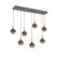 Cabochon Linear 7pc Multi-Pendant (1289|PLB0093-07-FB-B-C01-L3-GP)
