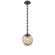 Aster Round Single Pendant with Chain (Bulb) (1289|LNB0062-01-MB-B-CH3-E2)