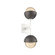 Cabochon Double Sconce (1289|IDB0093-02-WI-A-L3-GP)