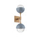 Cabochon Double Sconce (1289|IDB0093-02-NB-C-L1-BU)