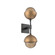 Cabochon Double Sconce (1289|IDB0093-02-MB-B-L3-NB)