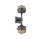 Cabochon Double Sconce (1289|IDB0093-02-MB-B-L1-GP)