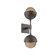 Cabochon Double Sconce (1289|IDB0093-02-GP-B-L3-FB)