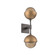 Cabochon Double Sconce (1289|IDB0093-02-GP-B-L1-NB)