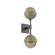 Cabochon Double Sconce (1289|IDB0093-02-GP-B-L1-GE)