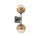 Cabochon Double Sconce (1289|IDB0093-02-GP-A-L1-NB)
