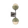 Cabochon Double Sconce (1289|IDB0093-02-GP-A-L1-GE)
