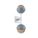 Cabochon Double Sconce (1289|IDB0093-02-CS-B-L1-BU)