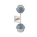 Cabochon Double Sconce (1289|IDB0093-02-BS-S-L1-BU)