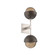 Cabochon Double Sconce (1289|IDB0093-02-BS-B-L3-FB)