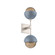 Cabochon Double Sconce (1289|IDB0093-02-BS-B-L3-BU)
