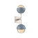 Cabochon Double Sconce (1289|IDB0093-02-BS-A-L3-BU)