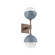 Cabochon Double Sconce (1289|IDB0093-02-BB-WL-L3-BU)