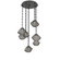 Mesa Round Chain 5pc Multi-Pendant (1289|CNB0089-05-MB-S-CH1-L1)