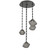 Mesa Round Chain 3pc Multi-Pendant (1289|CNB0089-03-MB-S-CH3-L1)