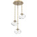 Nova Round 3pc Multi-Pendant with Chain (Bulb) (1289|CNB0064-03-GB-C-CH1-E2)