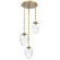 Meteo Round 3pc Multi-Pendant with Chain (Bulb) (1289|CNB0063-03-GB-C-CH3-E2)