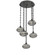 Coppa Round 5pc Multi-Pendant Chain (1289|CNB0036-05-MB-OS-CH1-E2)