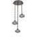 Coppa Round 3pc Multi-Pendant Chain (1289|CNB0036-03-FB-OS-CH3-E2)