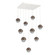 Cabochon Square 9pc Multi-Pendant (1289|CHB0093-09-WI-S-C01-L1-BB)