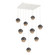Cabochon Square 9pc Multi-Pendant (1289|CHB0093-09-WI-B-C01-L3-GP)