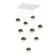 Cabochon Square 9pc Multi-Pendant (1289|CHB0093-09-WI-A-C01-L1-GP)