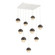 Cabochon Square 9pc Multi-Pendant (1289|CHB0093-09-WI-A-C01-L1-FB)