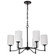 Liam; 6 Light Chandelier; Matte Black; White Opal Glass (81|60/8216)
