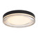 Wry Lighting Ondulada Integrated LED 16in Flush Mount in Sand Black and Smoky Acrylic (36|9518-16 SNB-SMK)