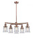 Small Canton 6 Light Chandelier (3442|207-6CR-AC-G184S)