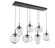 Custom Cosmos Linear 7 Light Multi Pendant (1289|PLB0065-07-MB-S-C01-E2 (White glass))