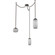 Vessel Round Chain 3pc Swag Multi-Pendant (1289|SNB0091-03-FB-S-CH1-L1)
