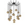 Mesa Round Chain 12pc Swag Multi-Pendant (1289|SNB0089-12-MB-B-CH2-L1)