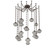 Mesa Round Chain 12pc Swag Multi-Pendant (1289|SNB0089-12-FB-S-CH3-L3)